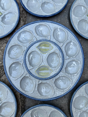 French Oyster Plates and Platter