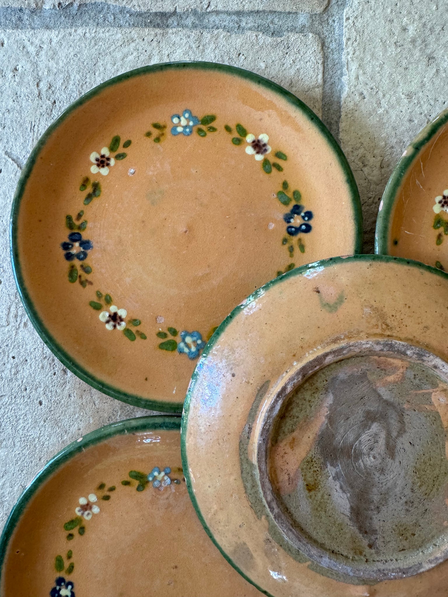 French Terracotta Plates, S/5