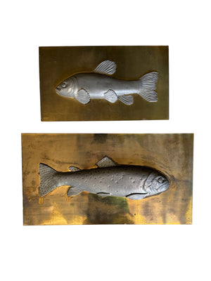 Italian Brass Fish Plaques