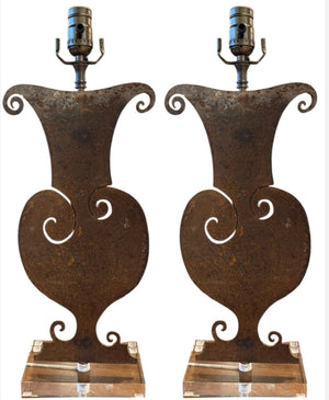 Pair French Balustrade Lamps
