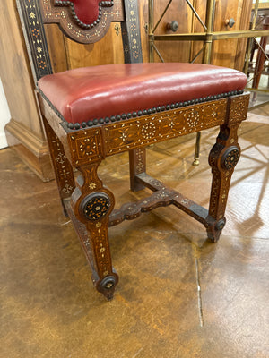 Moorish Inlaid Chairs, S/4