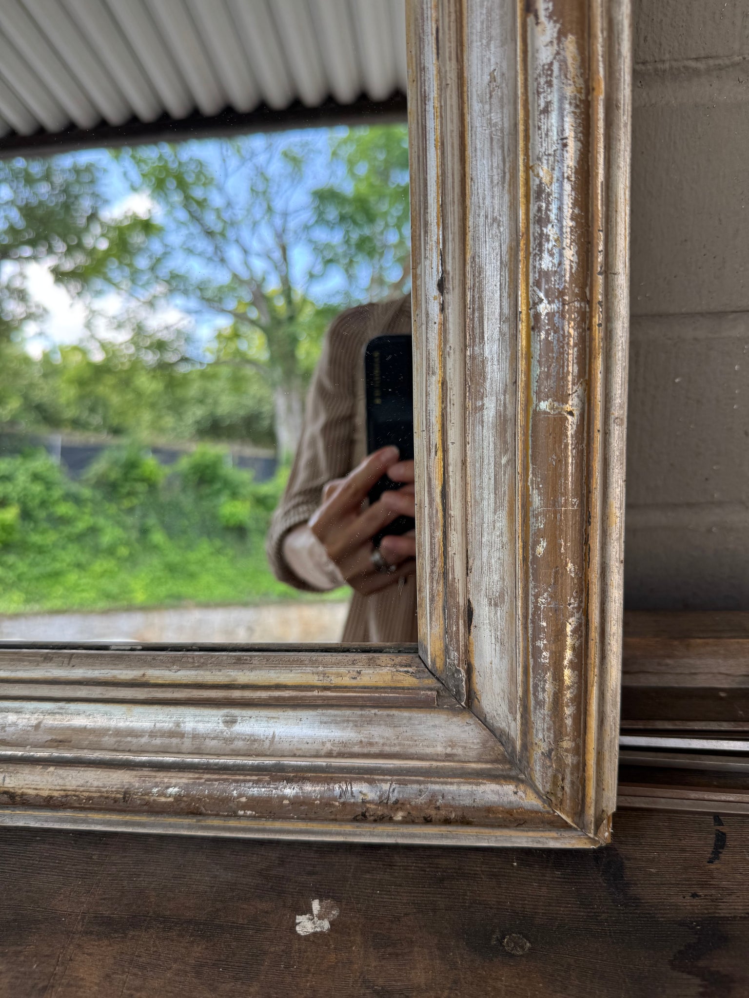 Silver Gilt Petit Louis Philippe Mirror