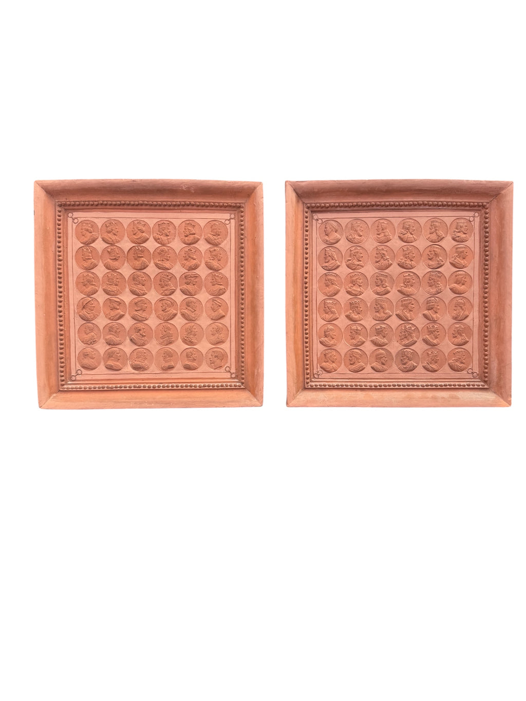 Pair Terracotta Plaques