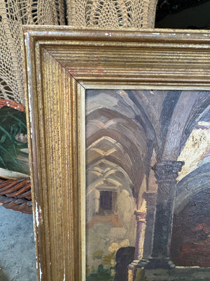French Painting of Monestery