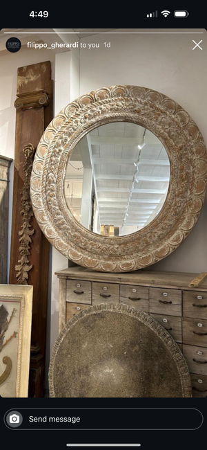 Italian Carved Oval Mirror