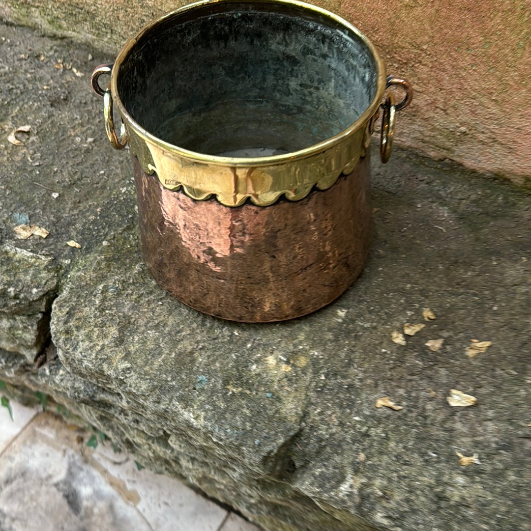 French Copper and Brass Bucket