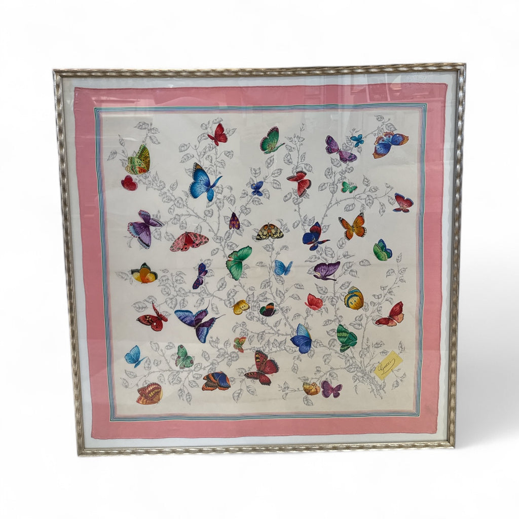 Framed Vintage Gucci Scarf