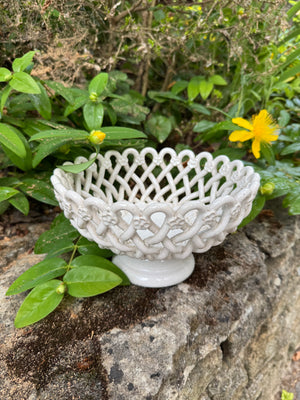 White Pichon Ceramic Basket