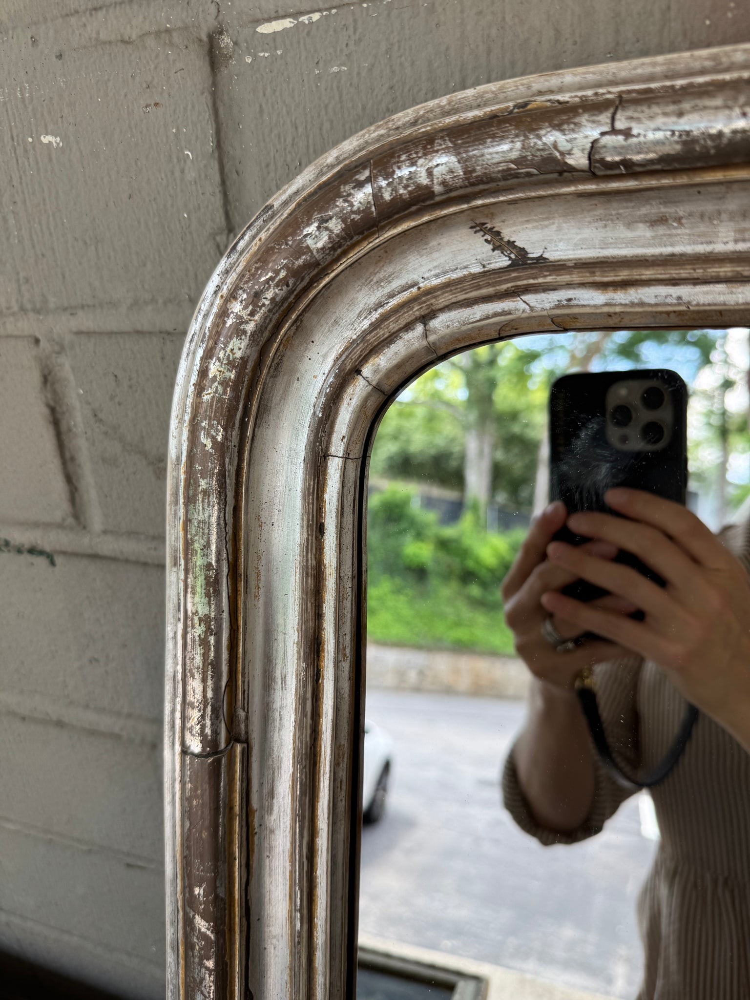 Silver Gilt Petit Louis Philippe Mirror