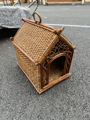 French 19th c Wicker Dog House