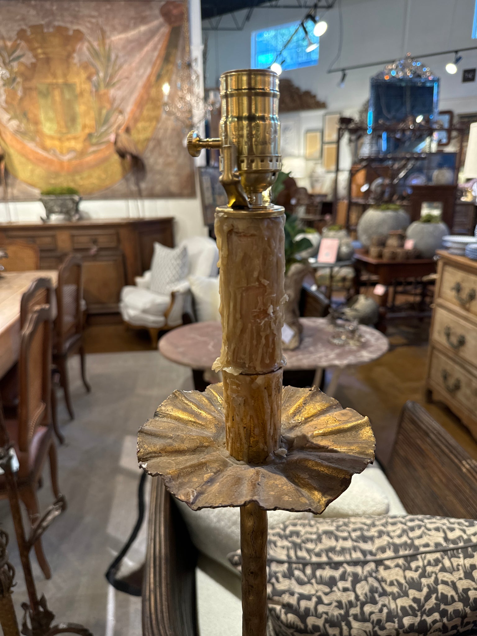 Spanish Gilt Floor Lamp