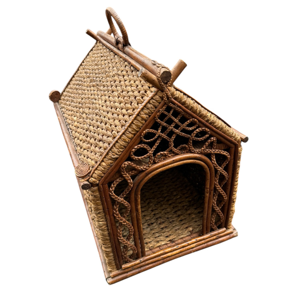 French 19th c Wicker Dog House