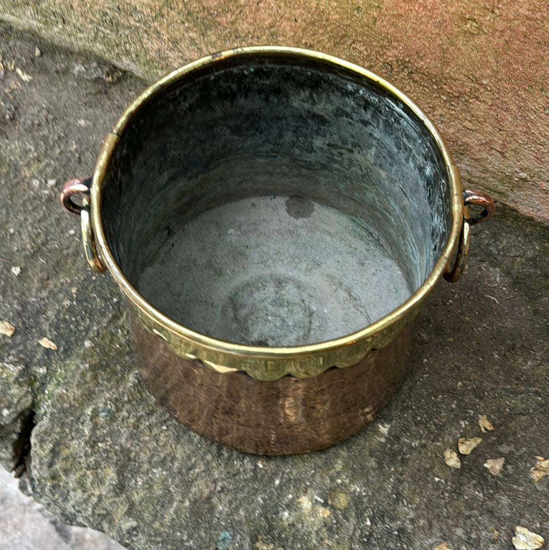 French Copper and Brass Bucket