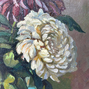 French Floral Oil on Canvas