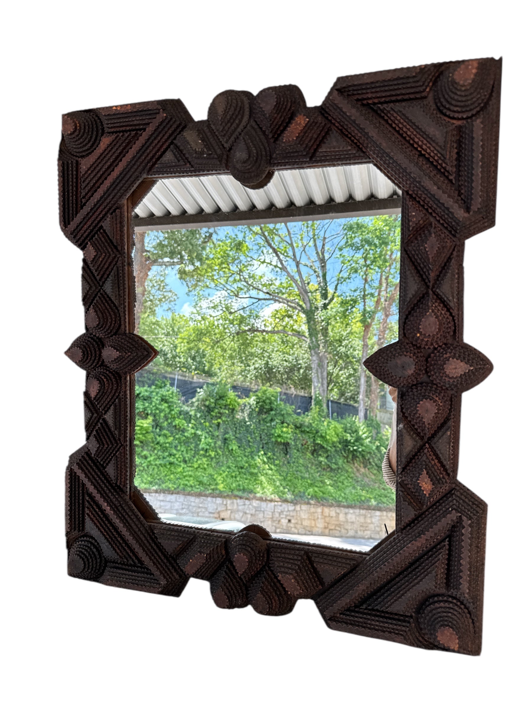 Tramp Art Mirror – HeatherCookAntiques