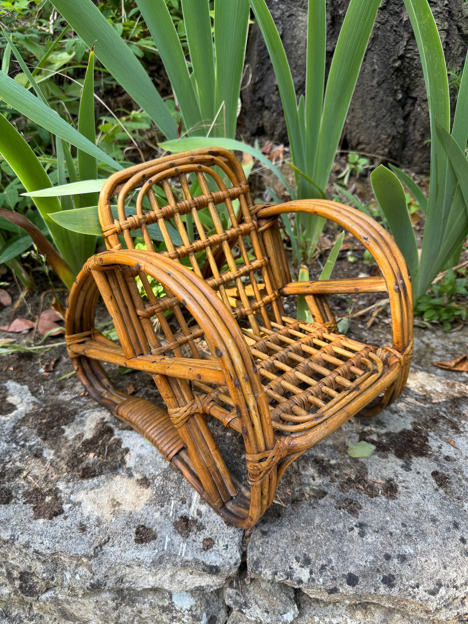 French Rattan Dolls Chair