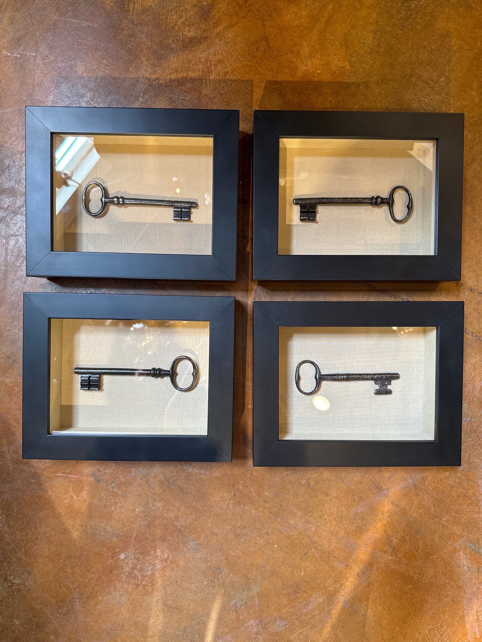 Antique French Key in Shadow Box (8 avail)