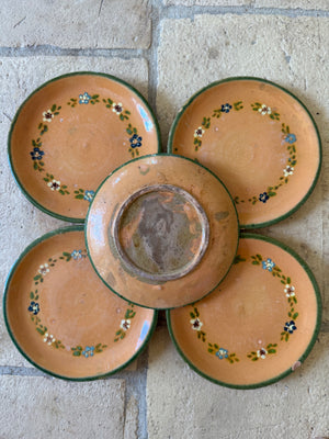 French Terracotta Plates, S/5