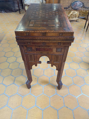 Moorish Inlaid Console/Games Table