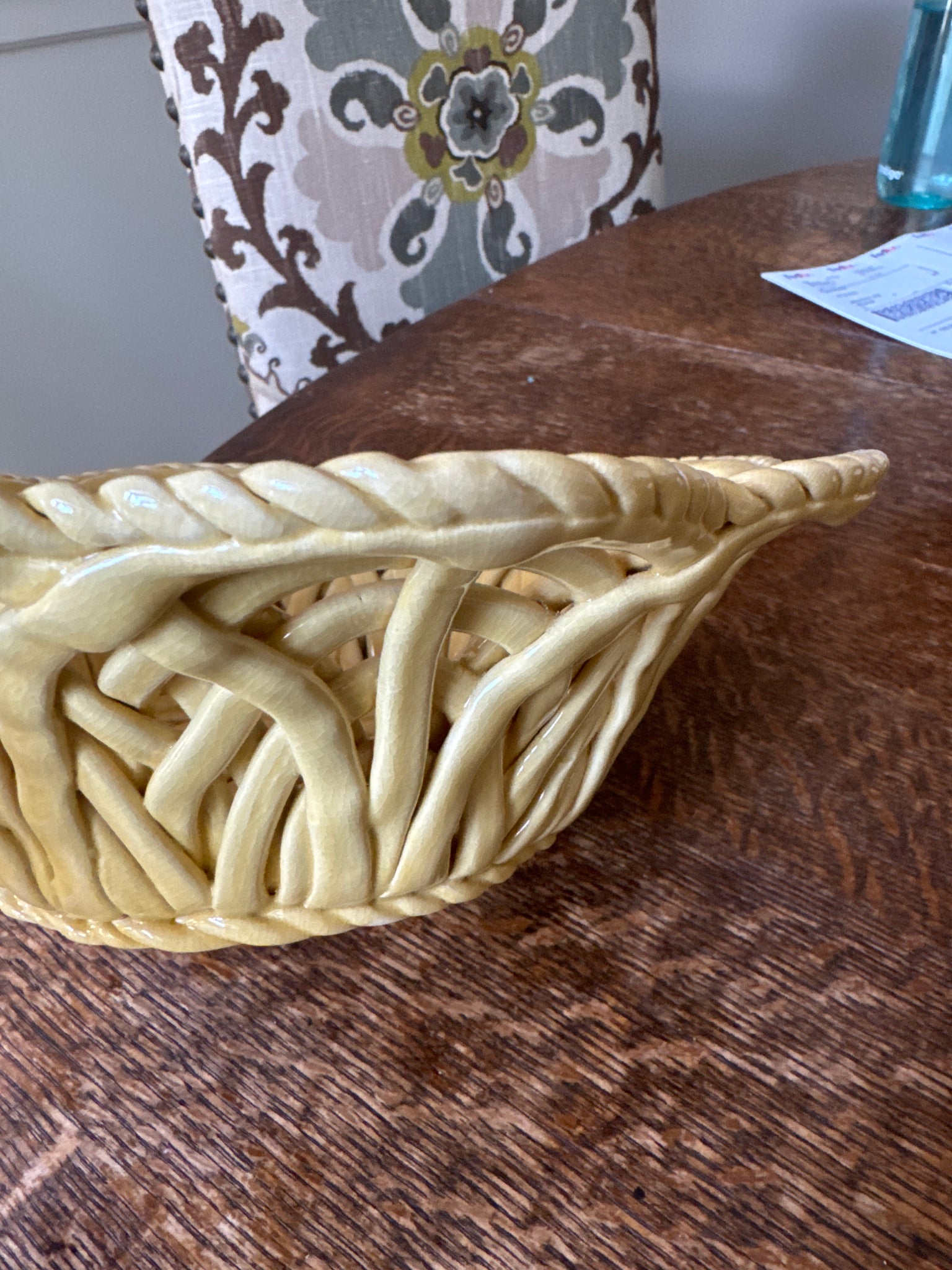 French Woven Pottery Bowl