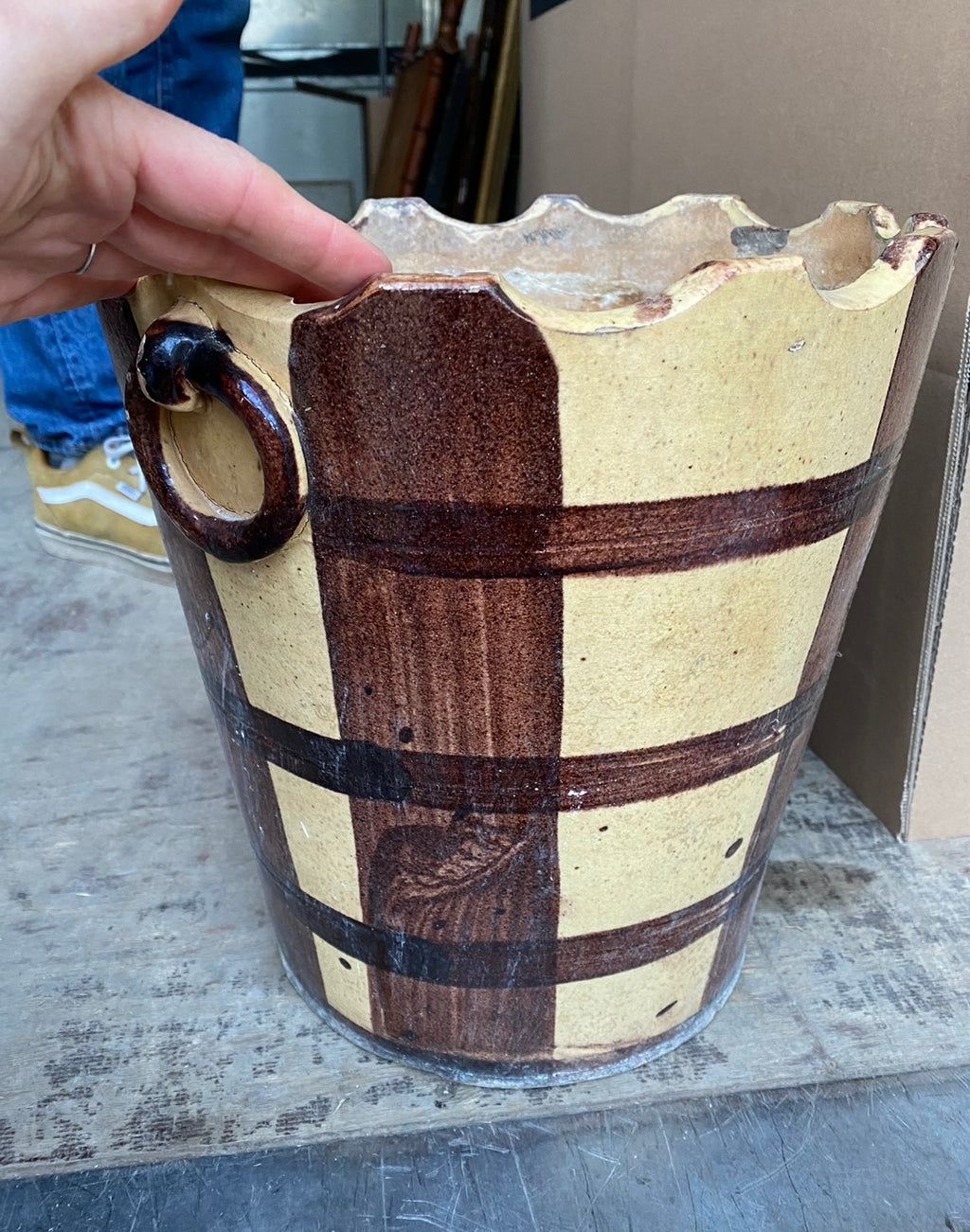 French Ceramic Bucket
