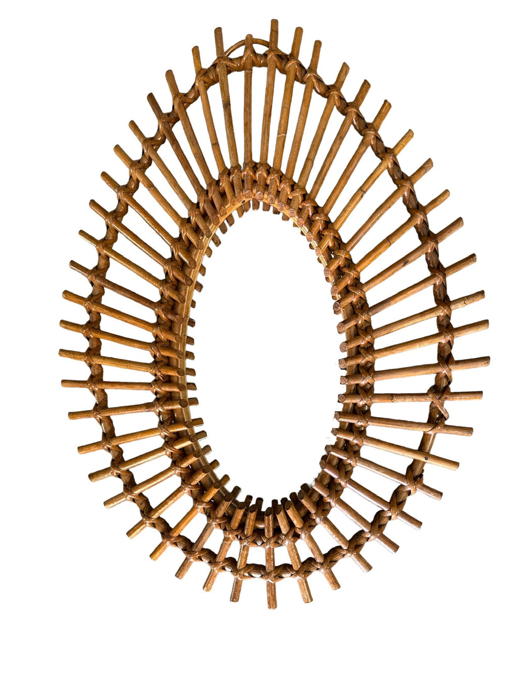 French Rattan Mirror