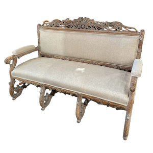 French Faux Bois Sofa & Chairs