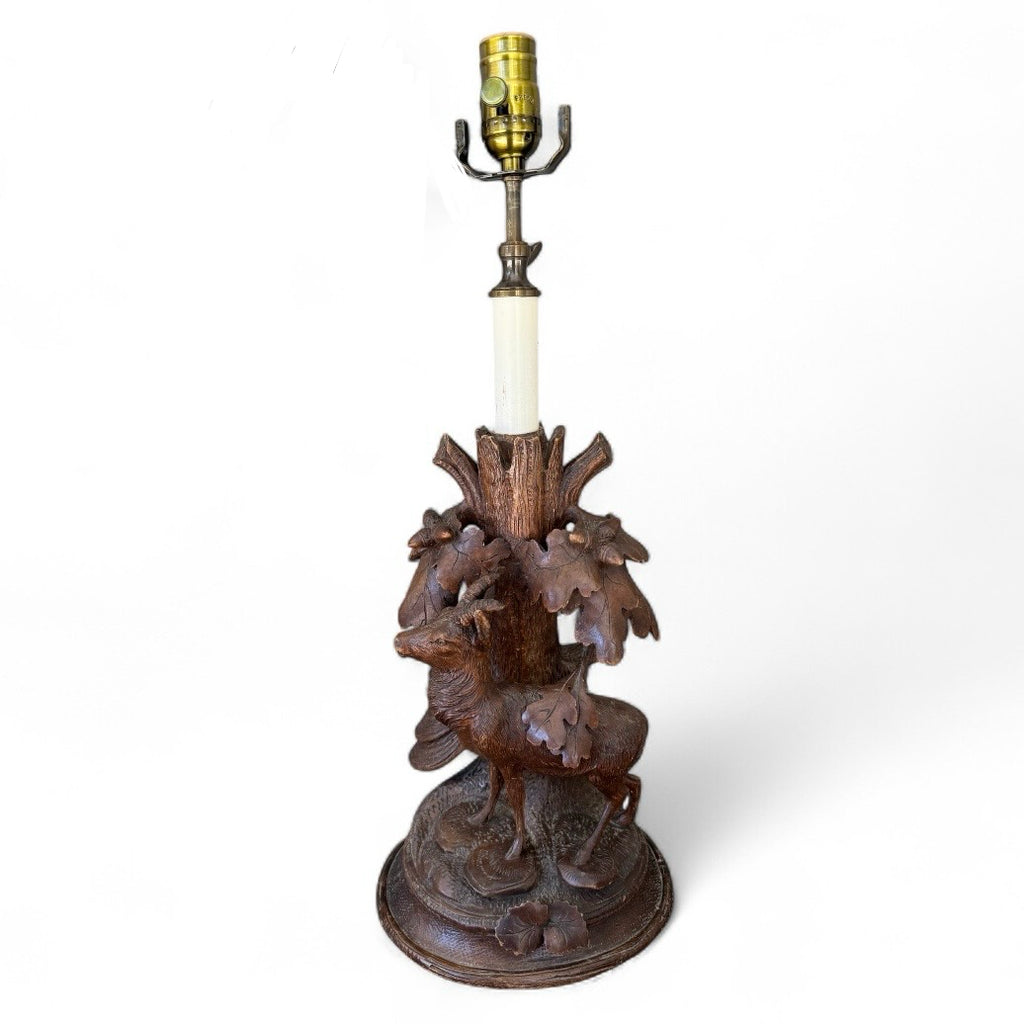 Black Forest Carved Lamp