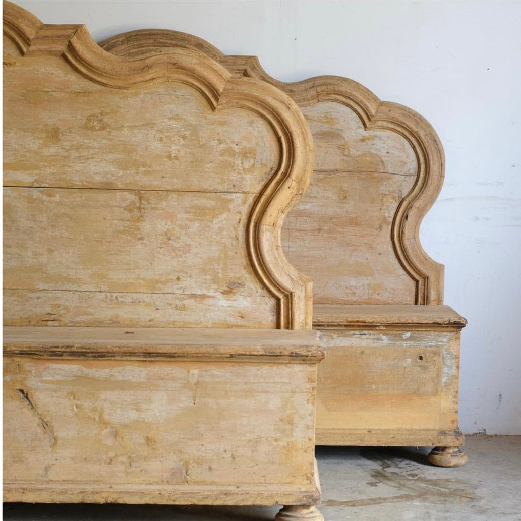 Italian Hall Benches/Cassapanca, Pair Available