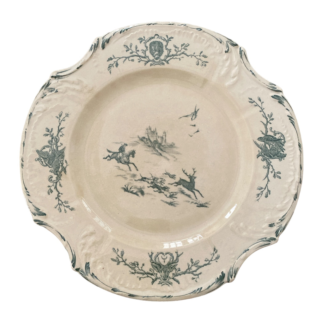 French Gien Hunt Dinner Plate
