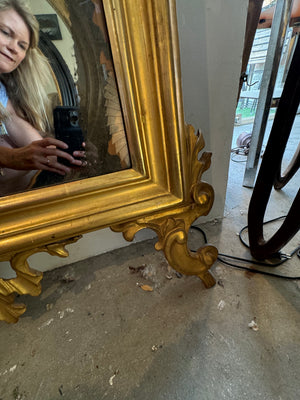 18th c French Gilt Mirror