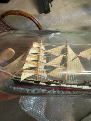 French Ship in a Bottle