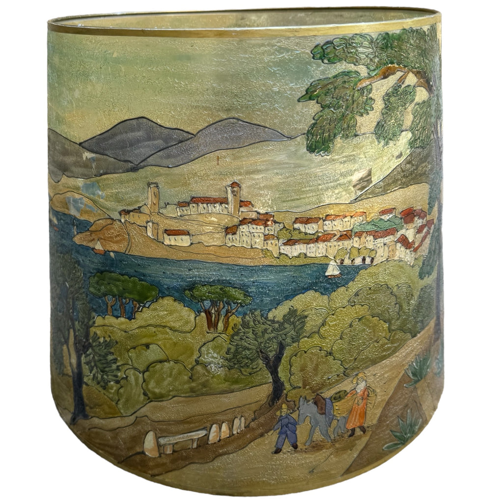 French Handpainted Lampshade