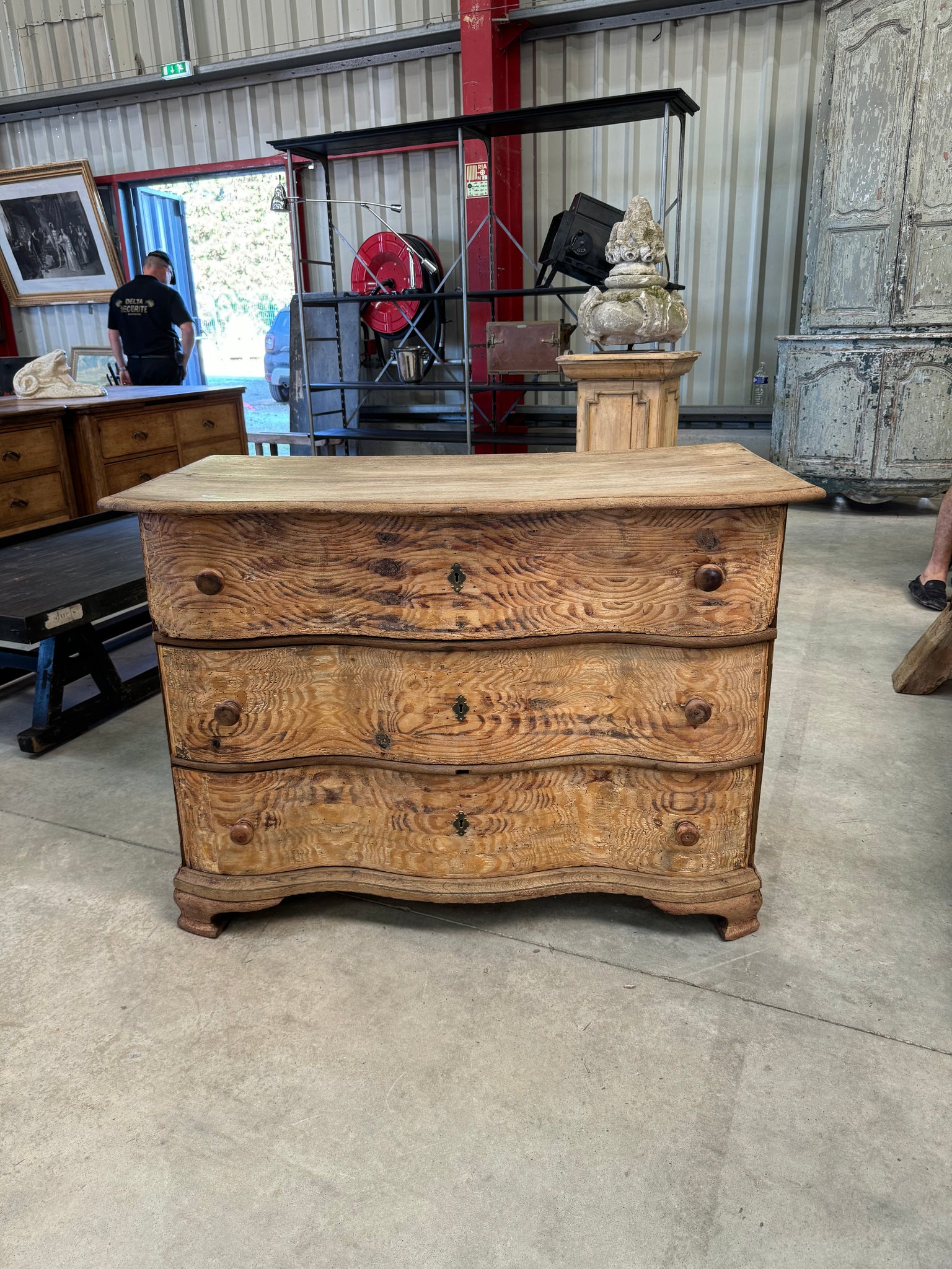 19th c Stripped Commode