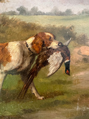 Pair 19th c Dog Portraits