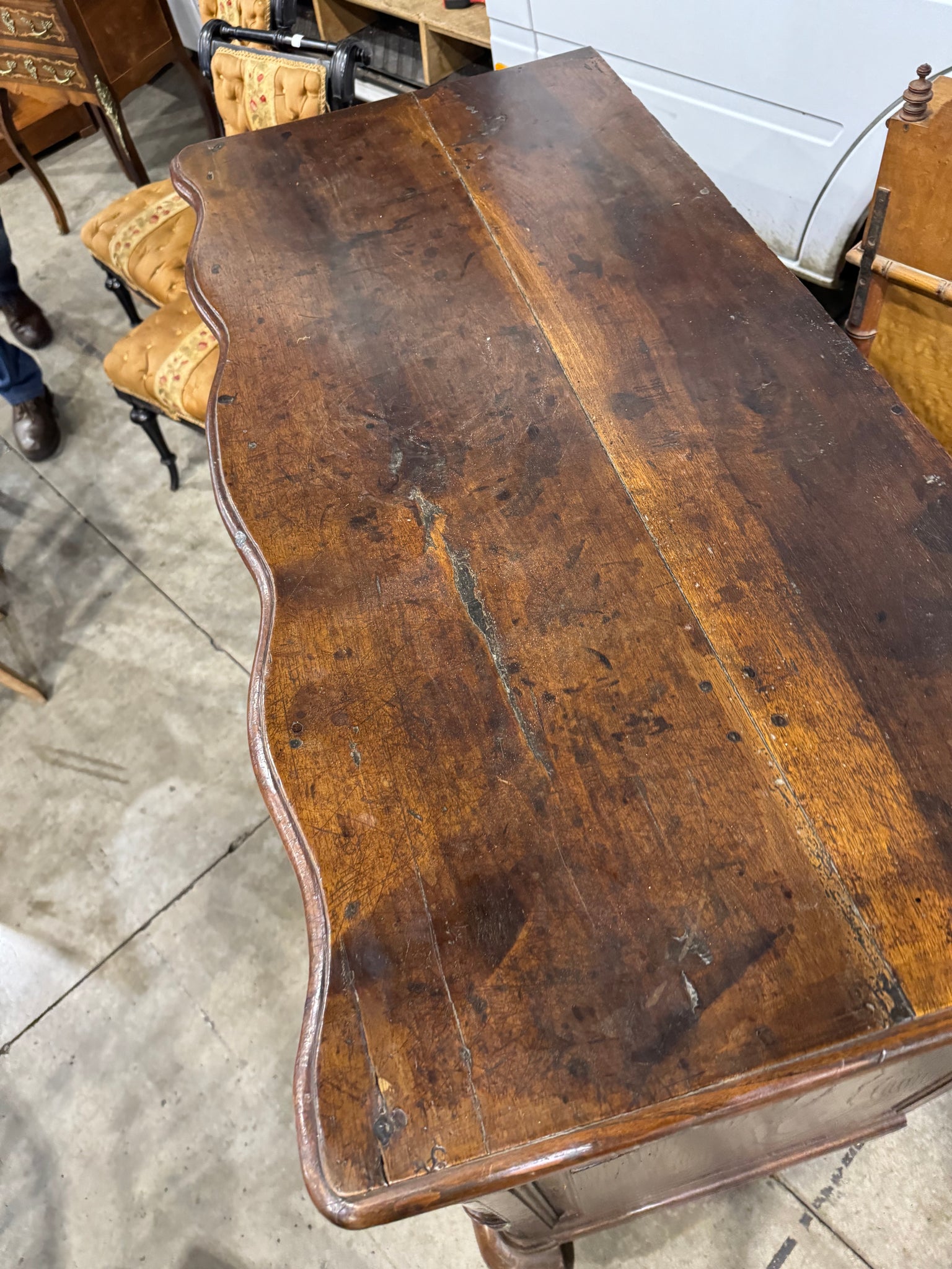 18th c Walnut French Commode