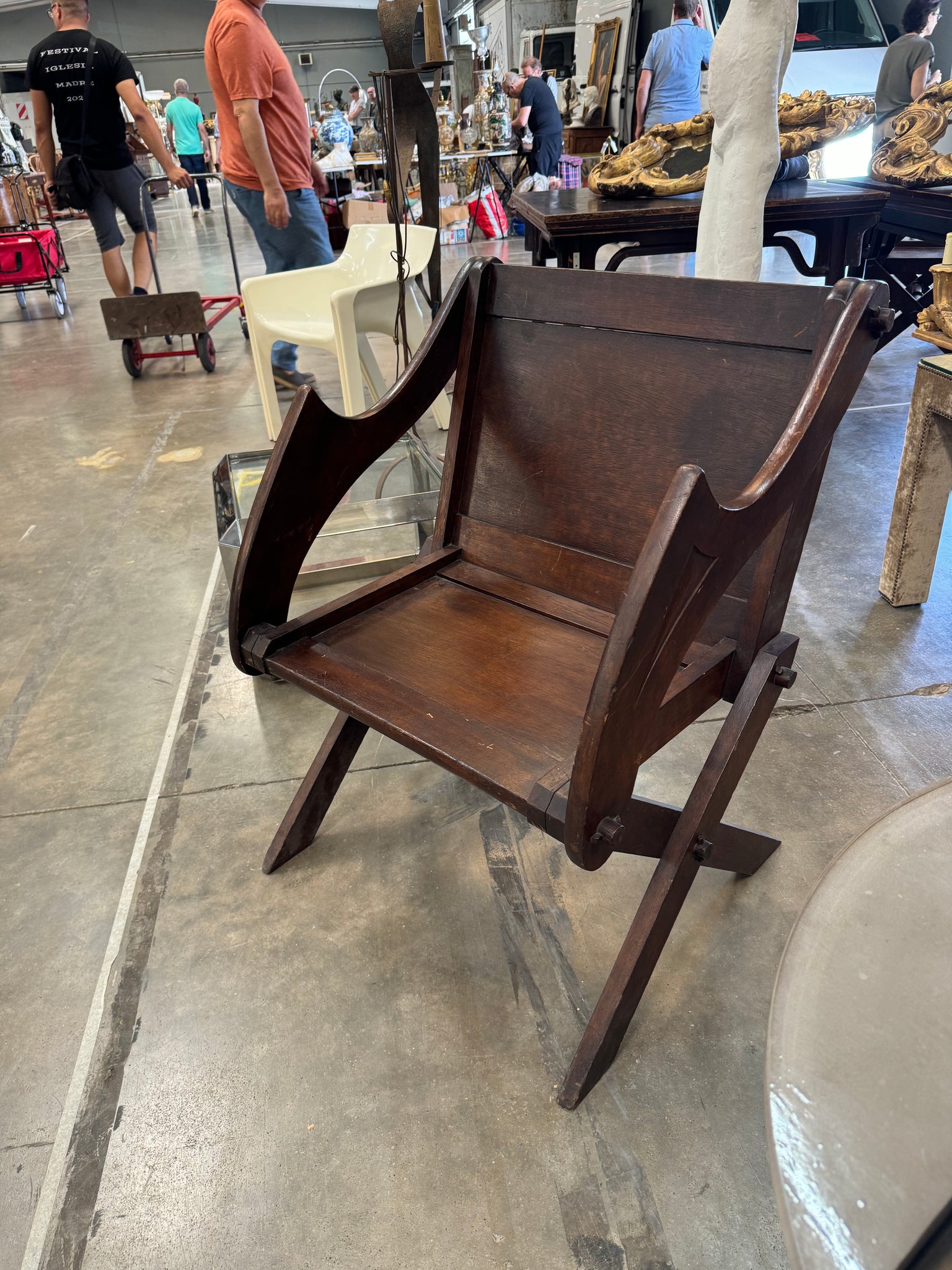 English Glastonbury Chairs, Pair