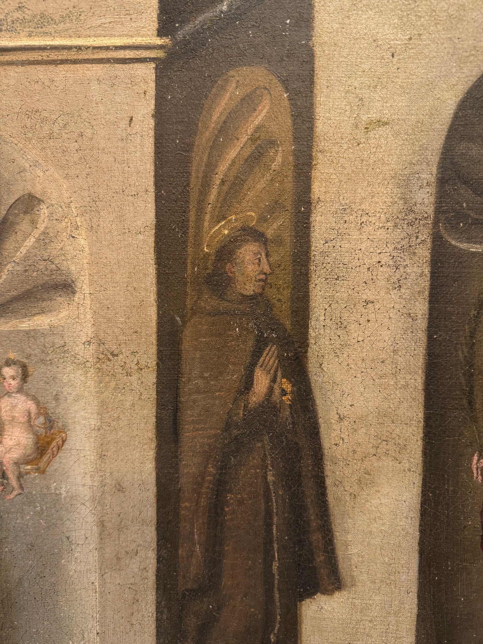 Spanish Oil on Canvas of Saints, Pair