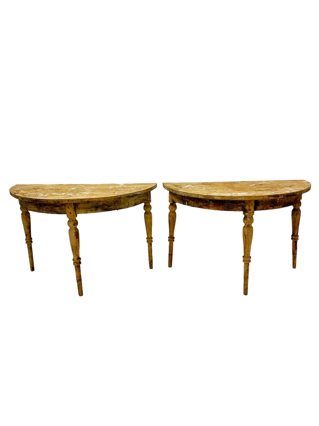 Pair Swedish Demilune Tables