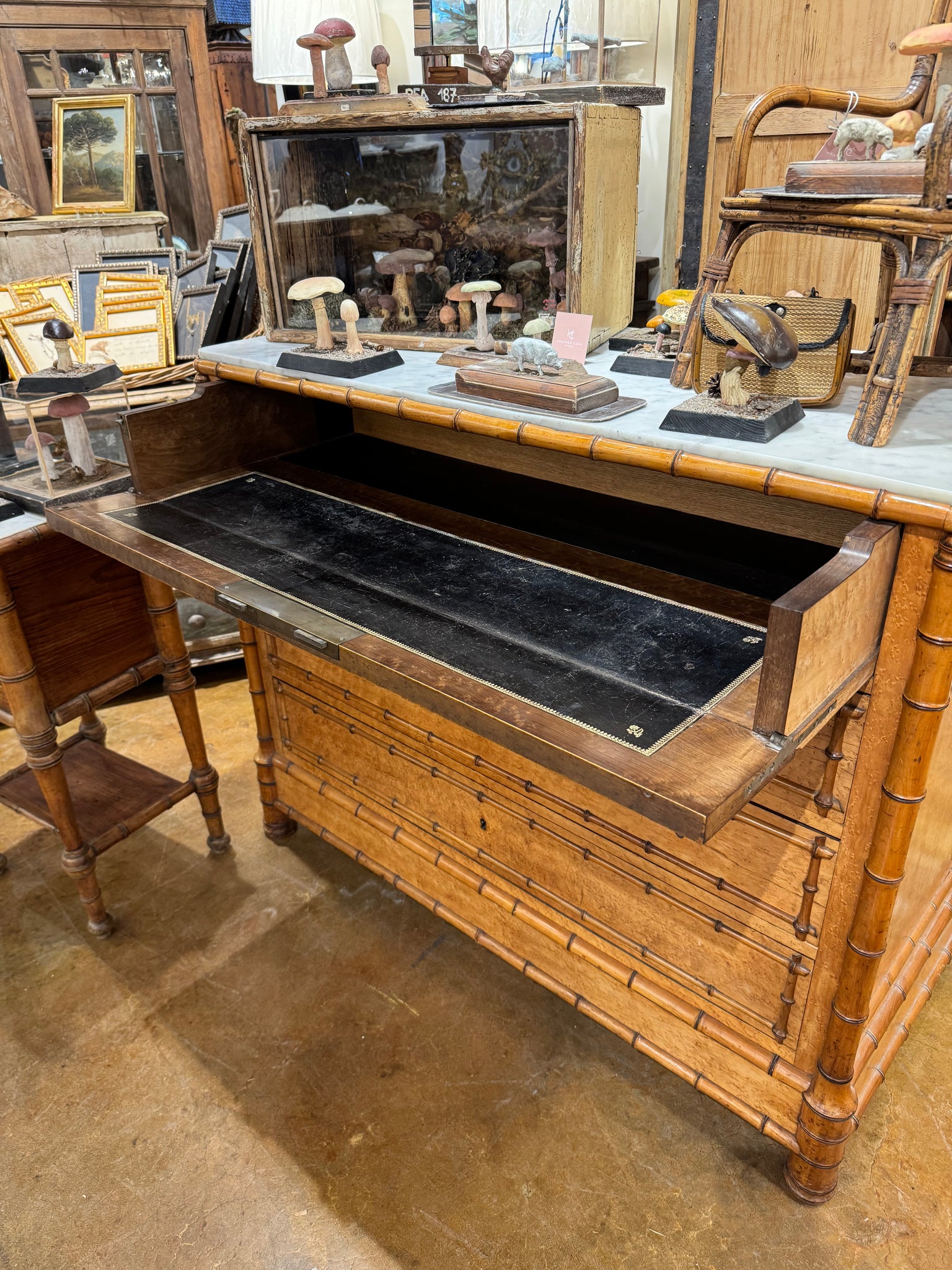 French Faux Bamboo Commode