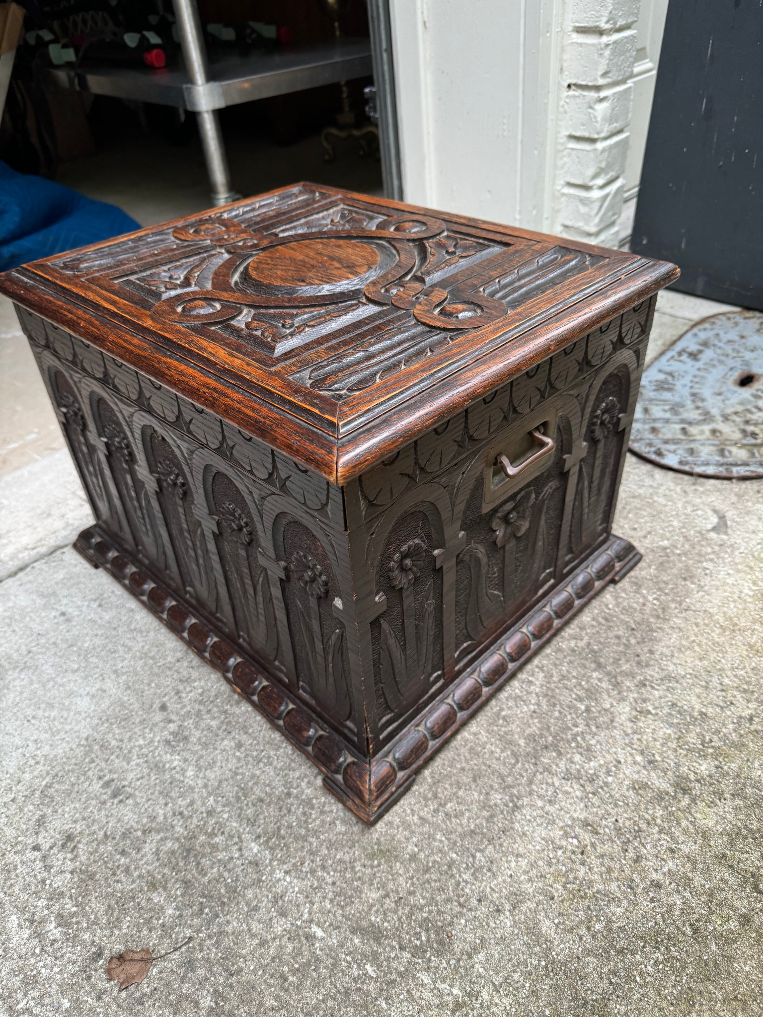 Black Forest Carved Large Box