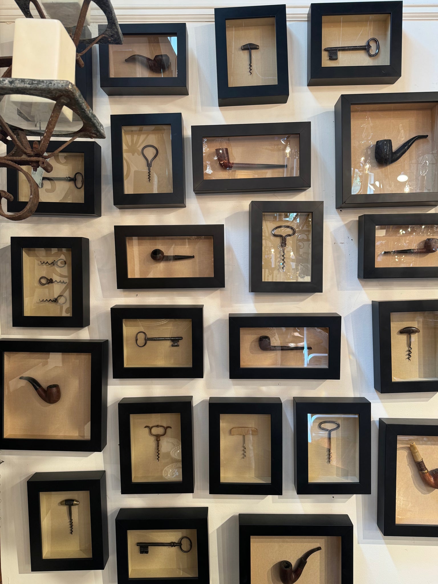 Antique French Key in Shadow Box (8 avail)