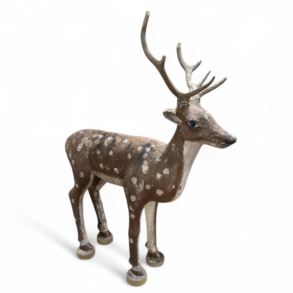 French Vintage Concrete Deer