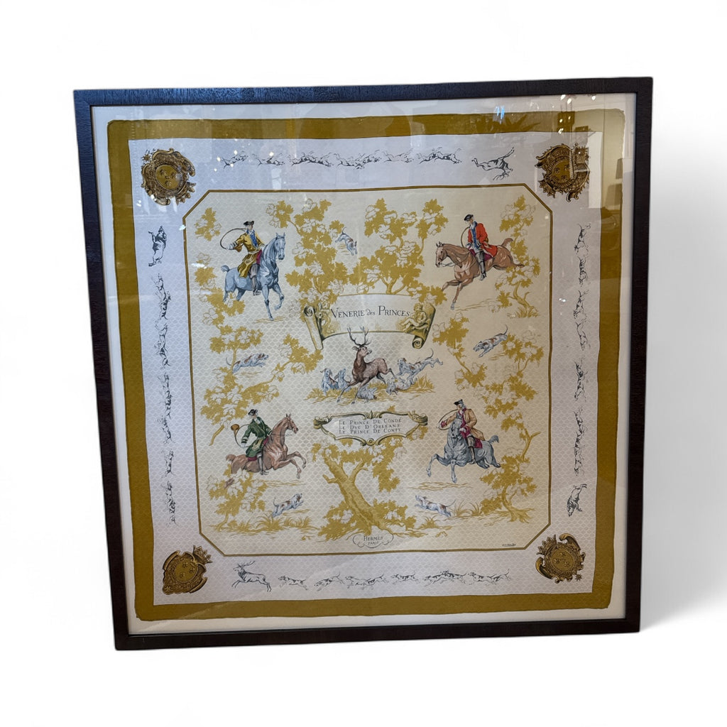 Framed Vintage Hermes Scarf
