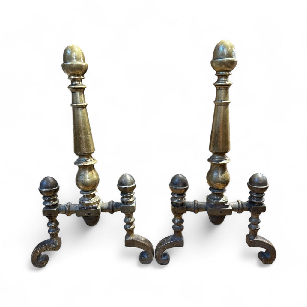 French Brass Andirons