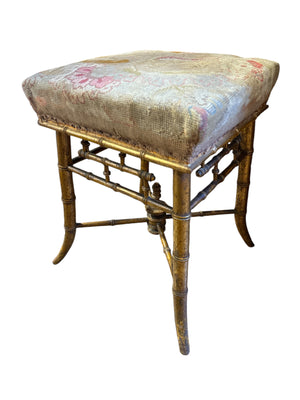 French Faux Bamboo Stool