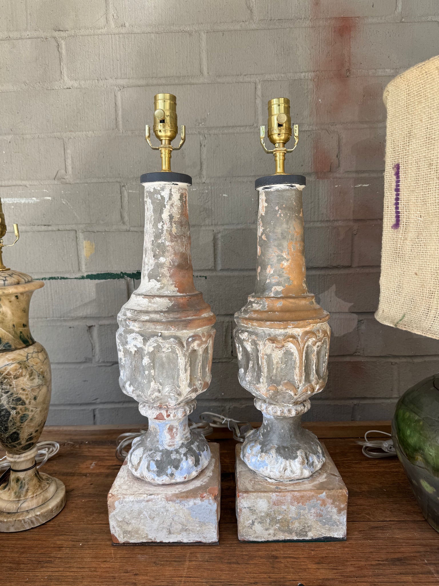 Pair Balustrade Lamps