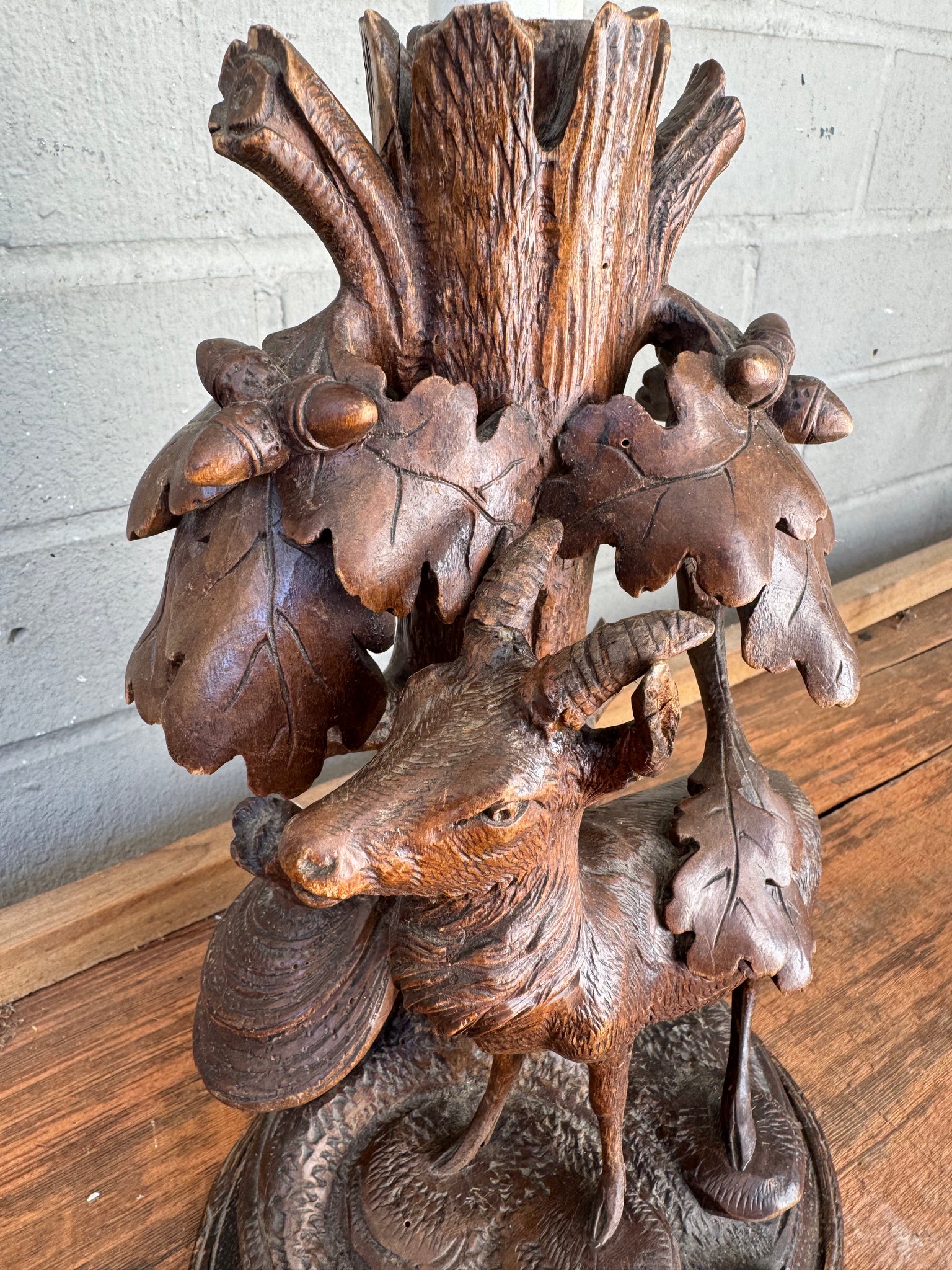 Black Forest Carved Lamp