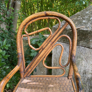 French Rattan Childs Chair