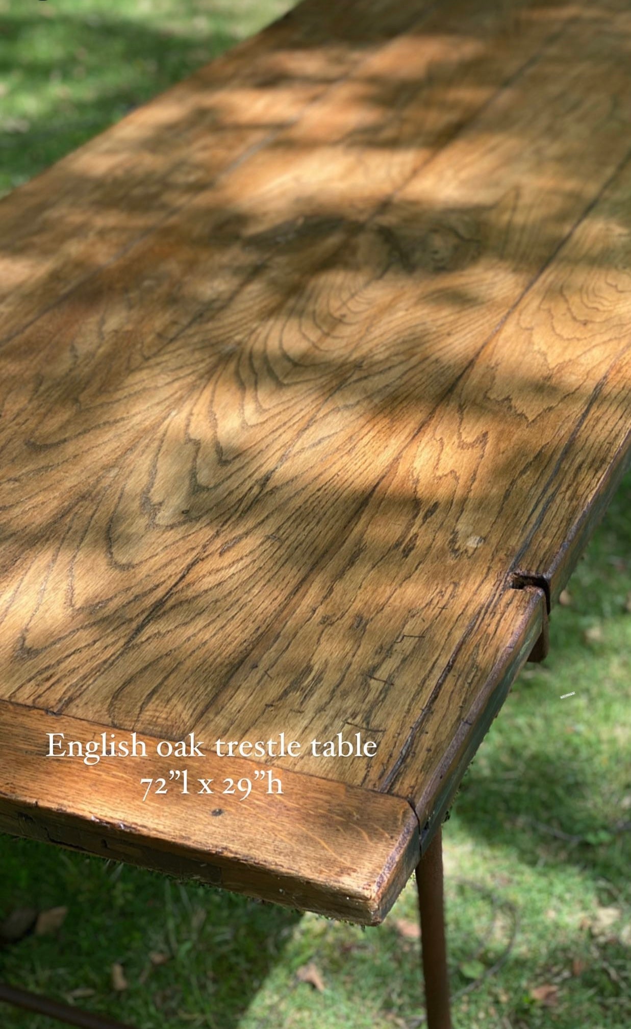 English Oak Trestle Table